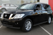 Nissan Pathfinder R51 2005–2014 Přední ochranný rám dvojitý Black (nerez) fotografie 1