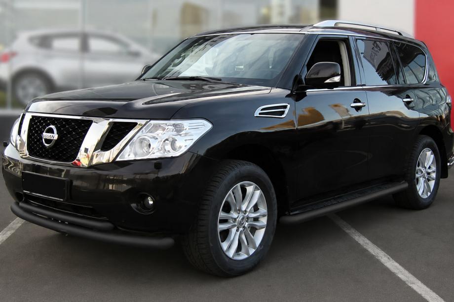 Nissan Pathfinder R51 2005–2014 Přední ochranný rám dvojitý Black (nerez) Image