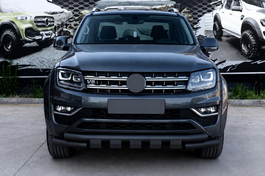 Volkswagen Amarok 2010–2022 Přední ochranný rám F3-08.7 Black (nerez) Fotografie 1
