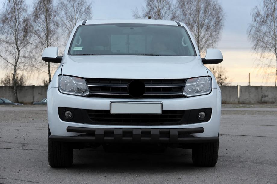 Volkswagen Amarok 2010–2022 Přední ochranný rám F3-08.7 Black (nerez) Fotografie 3