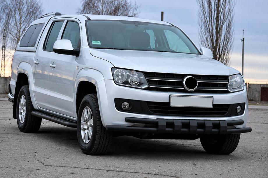 Volkswagen Amarok 2010–2022 Přední ochranný rám F3-08.7 Black (nerez) Fotografie 4