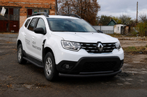 Dacia Duster 2018–2024 Přední ochranný rám F3-10 Black (nerez) fotografie 3