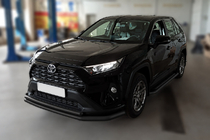 Toyota Rav 4 2019–2025 Přední ochranný rám F3-10 Black (nerez) fotografie 2