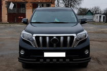 Toyota Land Cruiser Prado 150 2009–2023 Přední ochranný rám F3-31 Black (nerez) fotografie 2