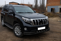 Toyota Land Cruiser Prado 150 2009–2023 Přední ochranný rám F3-31 Black (nerez) fotografie 3