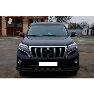 Přední ochranný rám F3-31 Black (nerez) Toyota Land Cruiser Prado 150 2009–2023 fotografie 2