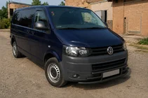 Volkswagen T5 2010–2015 Přední ochranný rám F3-42 Black (nerez) fotografie 3