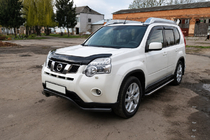 Nissan X-trail T31 2007–2014 Přední ochranný rám ST007 Black (nerez) fotografie 3