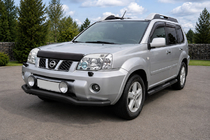 Nissan X-trail T30 2002–2007 Přední ochranný rám ST007 Black (nerez) fotografie 1
