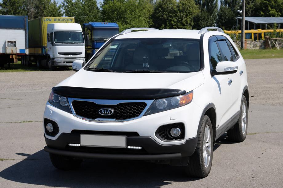Kia Sorento II XM 2009–2014 Přední ochranný rám ST008 Black (2010-2013, nerez) Fotografie 2