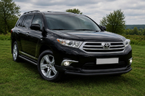 Toyota Highlander 2008–2013 Predni ochranny ram ST008 Black (2010-2013, nerez) fotografie 3