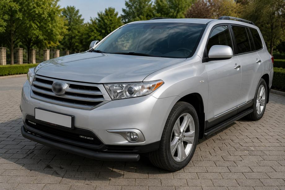 Toyota Highlander 2008–2013 Predni ochranny ram ST008 Black (2010-2013, nerez) Image