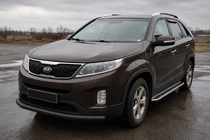 Kia Sorento II XM 2009–2014 Přední ochranný rám ST008 Black (2013-2015, nerez) fotografie 1