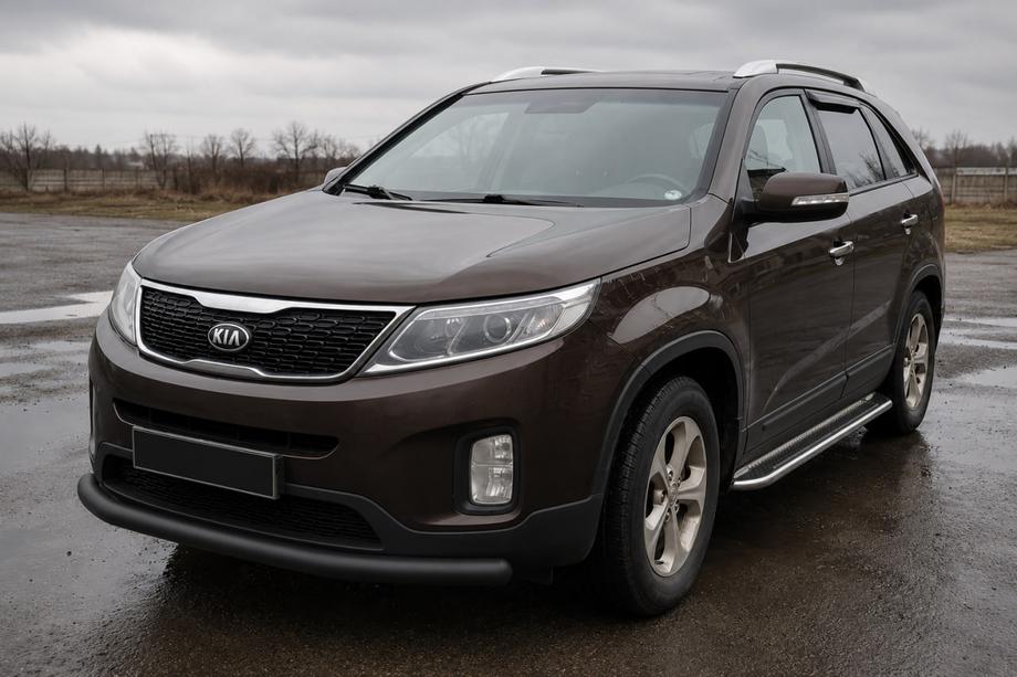 Kia Sorento II XM 2009–2014 Přední ochranný rám ST008 Black (2013-2015, nerez) Image