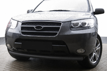 Hyundai Santa Fe 2 2006–2012 Přední ochranný rám ST008 Black (nerez) fotografie 1