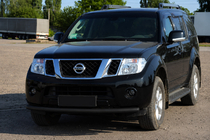 Nissan Navara 2006–2015 Přední ochranný rám ST008 Black (nerez) fotografie 1