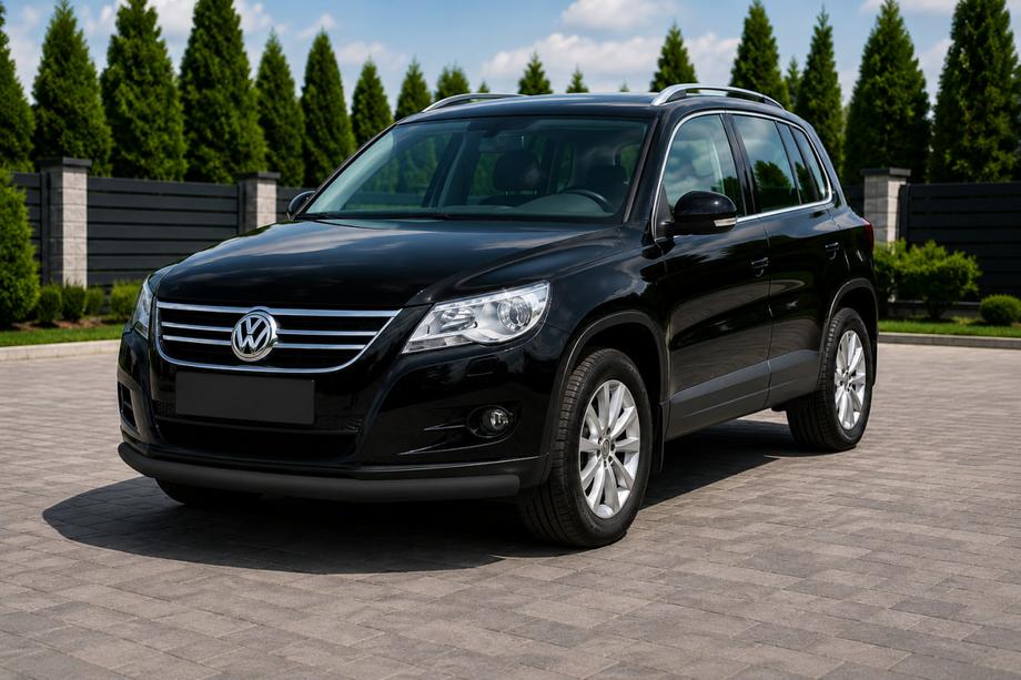 Volkswagen Tiguan 2007–2016 Přední ochranný rám ST008 Black (nerez) Image