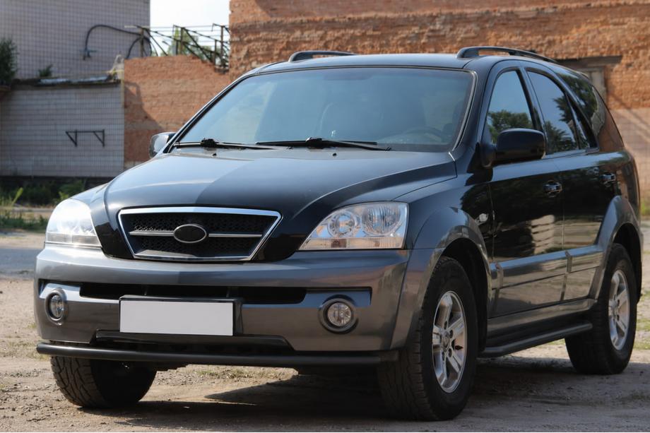 Kia Sorento I BL 2002–2009 Přední ochranný rám ST008 Black (nerez) Fotografie 1