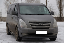 Hyundai H300, H1, Starex 2008–2020 Přední ochranný rám ST008 Black (nerez) fotografie 2
