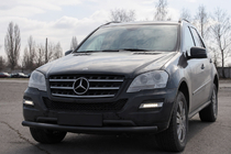 Mercedes ML W164 2005–2011 Přední ochranný rám ST008 Black (nerez) fotografie 3