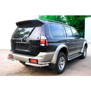 Zadní dvojité rohy (2 ks, nerez) Mitsubishi Pajero Sport 1996–2007