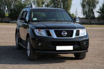 Nissan Pathfinder R51 2005–2014 Přední ochranný rám ST008-1 Black (nerez) fotografie 2
