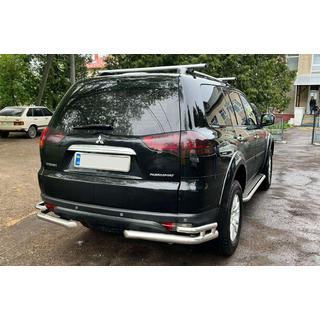Zadní ochranný rám AK003-Double (2 ks, nerez) Mitsubishi Pajero Sport 2008–2015