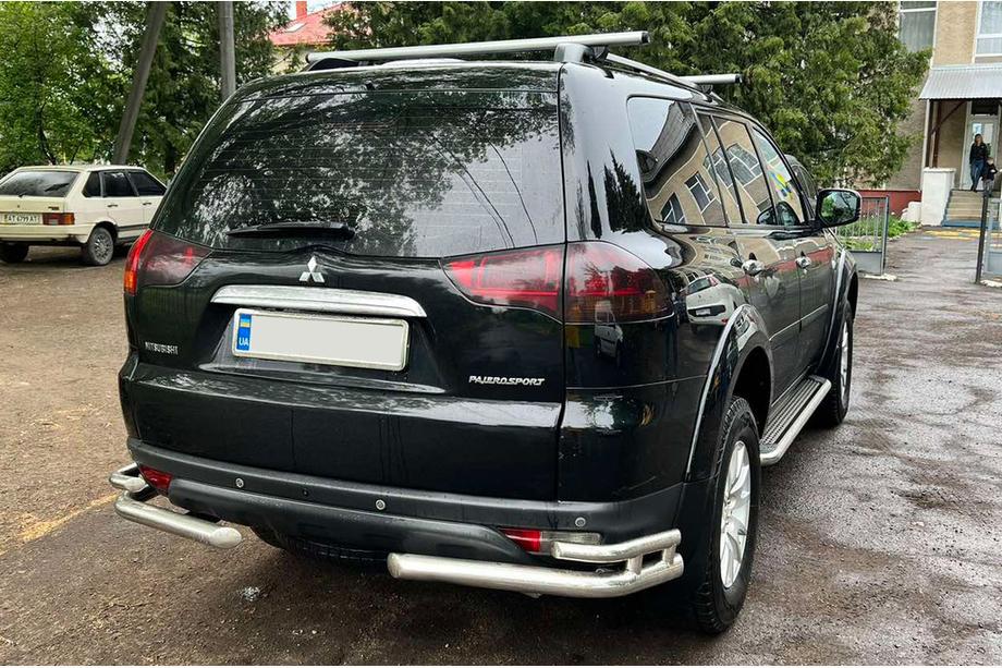 Mitsubishi Pajero Sport 2008–2015 Zadní ochranný rám AK003-Double (2 ks, nerez) Image