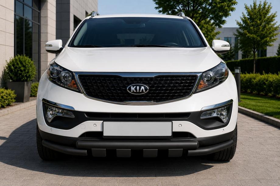 Kia Sorento II XM 2009–2014 Přední ochranný rám ST009-15 Black (2013-2015, nerez) Fotografie 1