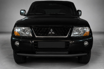 Mitsubishi Pajero Wagon III 1999–2006 Přední ochranný rám ST014 Black (nerez) fotografie 1