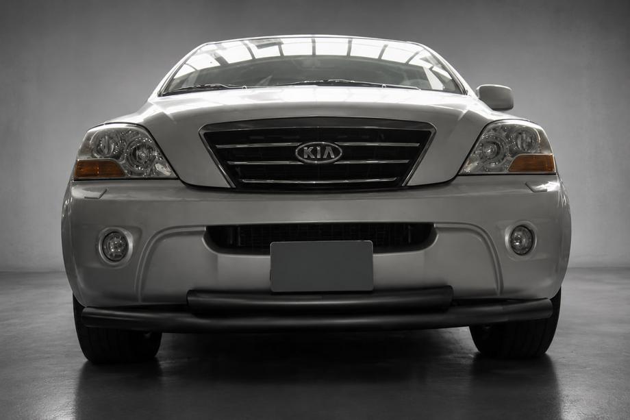 Kia Sorento I BL 2002–2009 Přední ochranný rám ST014 Black (nerez) Fotografie 1