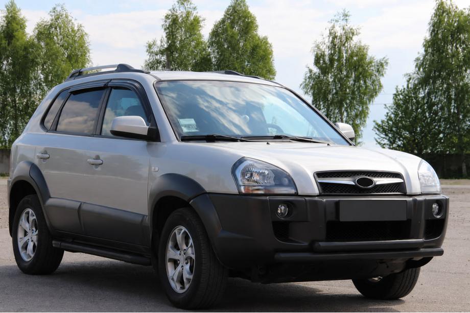 Hyundai Tucson JM 2004– Přední ochranný rám ST014 Black (nerez) Fotografie 2