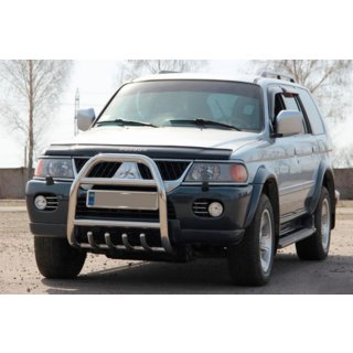 Nerezový přední ochranný rám QT007 Mitsubishi Pajero Sport 1996–2007 fotografie 3