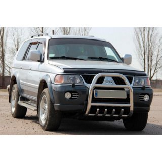 Nerezový přední ochranný rám QT007 Mitsubishi Pajero Sport 1996–2007 fotografie 2