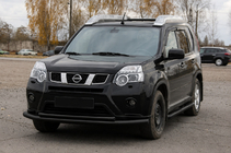 Nissan X-trail T31 2007–2014 Přední ochranný rám ST014 Black (nerez) fotografie 1