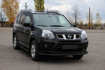 Nissan X-trail T31 2007–2014 Přední ochranný rám ST014 Black (nerez) fotografie 2