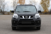 Nissan X-trail T31 2007–2014 Přední ochranný rám ST014 Black (nerez) fotografie 3
