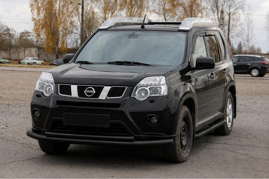 Nissan X-trail T31 2007–2014 Přední ochranný rám ST014 Black (nerez) Image
