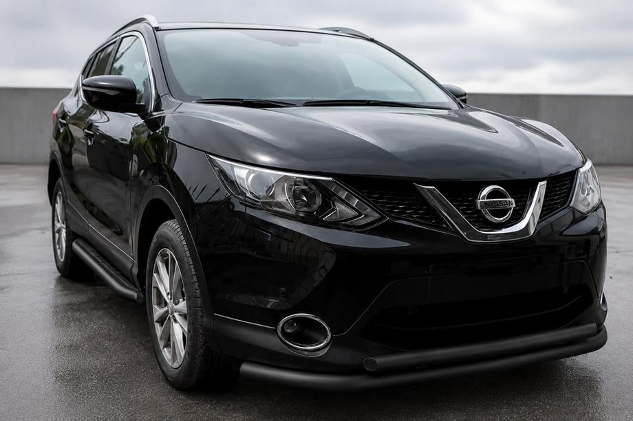 Nissan Qashqai 2014–2021 Přední ochranný rám ST014 Black (nerez) Image