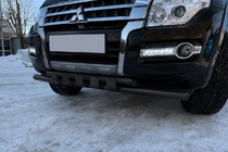 Mitsubishi Pajero Wagon IV 2006–2021 Přední ochranný rám ST015 Black (nerez) fotografie 2