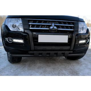 Přední ochranný rám ST015 Black (nerez) Mitsubishi Pajero Wagon IV 2006–2021 fotografie 1