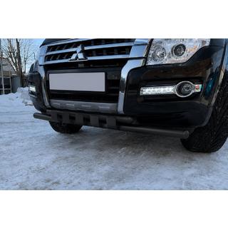 Přední ochranný rám ST015 Black (nerez) Mitsubishi Pajero Wagon IV 2006–2021 fotografie 2