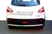 Nissan Qashqai 2007–2010 Zadní rovný ochranný rám (nerez) fotografie 2