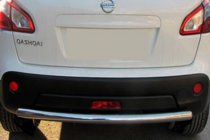 Nissan Qashqai 2007–2010 Zadní rovný ochranný rám (nerez) fotografie 1