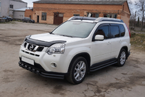 Nissan X-trail T31 2007–2014 Přední ochranný rám ST015 Black (nerez) fotografie 2
