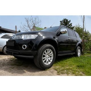 Přední ochranný rám ST015 Black (nerez) Mitsubishi Pajero Sport 2008–2015 fotografie 1