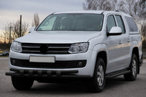 Volkswagen Amarok 2010–2022 Přední ochranný rám ST015 Black (nerez) fotografie 2