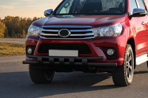 Toyota Hilux 2015– Přední ochranný rám ST015 Black (nerez) fotografie 2