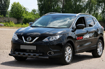 Nissan Qashqai 2014–2021 Přední ochranný rám ST015 Black (nerez) fotografie 2