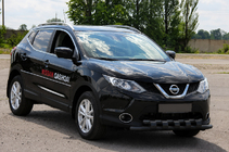 Nissan Qashqai 2014–2021 Přední ochranný rám ST015 Black (nerez) fotografie 3